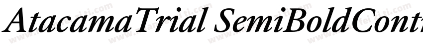 AtacamaTrial SemiBoldContrastotf字体转换